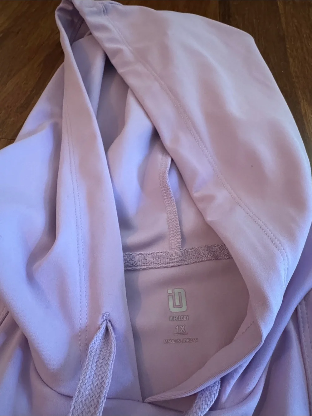 Ideology Lilac Hoodie Long Sleeve Pullover Sweatshirt Active Relaxed Soft Purple - Picture 5 of 7